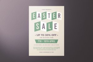 复活节主题促销活动宣传单设计模板 Easter Sale Flyer