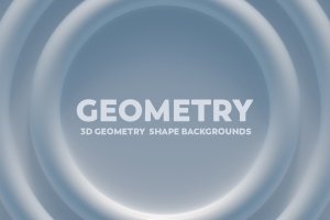3D立体几何图形高清背景图素材 3D Geometry  Shape Backgrounds