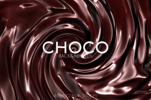丝滑质感棕色巧克力波浪背景 Choco Backgrounds