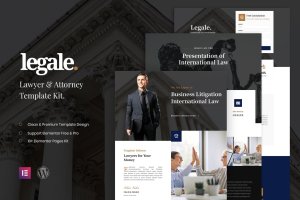 高端法律律师事务所元素模板工具包 Legale – Lawyer & Law Firm Template Kit