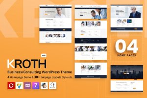 商业/咨询业务WordPress企业主题模板 Kroth – Business/Consulting WordPress Theme