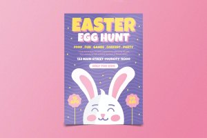 复活节主题活动传单设计模板 Easter Party Flyer