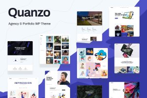 个性化丰富多彩创意主题WordPress页面模板 Quanzo
