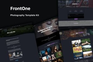 创意摄影工作室网站WordPress主题模板[For Elementor] FrontOne – Creative Photography Template Kit
