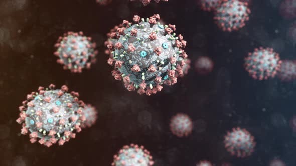 冠状病毒COVID-19显微镜动画拍摄视频素材 Animated Shot of the Coronavirus – COVID-19