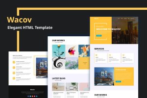 优雅的商业代理网站HTML模板 Wacov – Elegant HTML Template