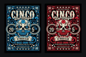 墨西哥5月5日活动传单设计 Cinco De Mayo