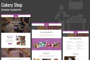 面包店餐饮网站WordPress主题模板Cakeryshop – Bakery Business Template Kit