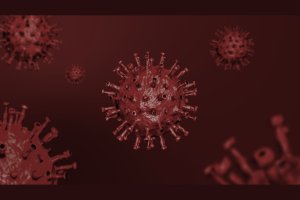 COVID-19冠状病毒3D渲染黑色背景图素材 Coronavirus ( Covid-19 ) Background Dark Pack