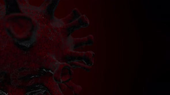 4K高清新冠状病毒3D渲染动画近距离视频素材 Coronavirus COVID-19