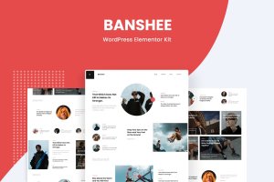 Banshee-新闻杂志WordPress Elementor 模板套件  Banshee – News & Magazine WordPress Elementor Template Kit