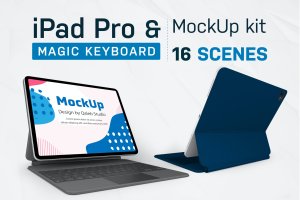 iPad Pro平板电脑&Magic Keyboard苹果键盘样机套件 iPad Pro and Magic Keyboard Kit