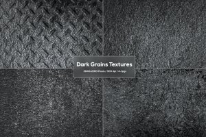暗色金属表面颗粒纹理背景素材 Dark Grains Textures