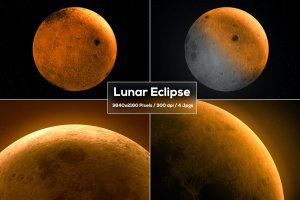 高清月球表面背景图片素材下载 Lunar Eclipse Backgrounds