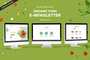 有机农场EDM电子邮件营销推广模板 Organic Farm E-newsletter Template