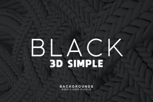 简约3D黑色几何图案背景背景图素材v1 Simple 3D Black Backgrounds 1