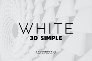 简约3D白色几何图案背景背景图素材v2 Simple 3D White Backgrounds 2