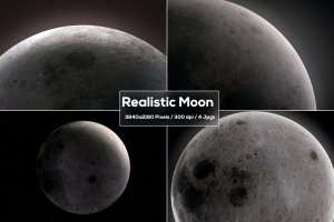 高清暗调月球表面放大背景 Moon Backgrounds