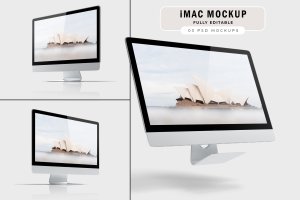 iMac苹果电脑一体机屏幕演示样机v1 iMac Mockup V.1