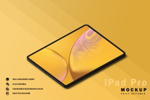 iPad Pro平板电脑屏幕UI设计展示样机模板v2 iPad Pro Mockup V.2