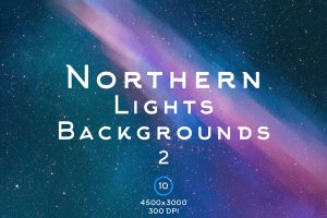 唯美抽象星空北极光背景图v.2 Northern Lights Backgrounds 2