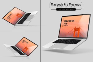 Macbook Pro苹果笔记本电脑样机素材v3 Macbook Pro Mockups V.3