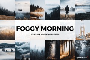 20款迷雾清晨照片特效调色滤镜LR预设 20 Foggy Morning Lightroom Presets and LUTs
