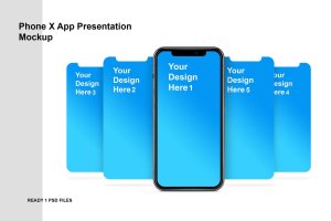 iPhone x手机APP应用屏幕演示样机 Phone x – Screen Presentation Mockup