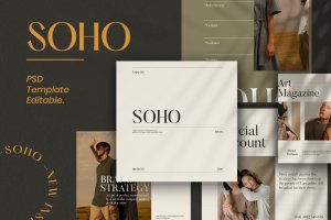 欧美服装品牌Instagram故事&帖子社交素材 SOHO – Insta Story & Post Social Media
