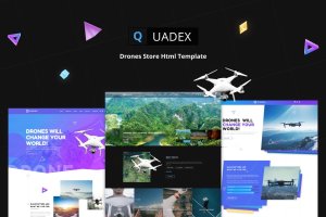 航空摄影服务推广网站框架HTML模板 Quadex | Drones Store Html Template