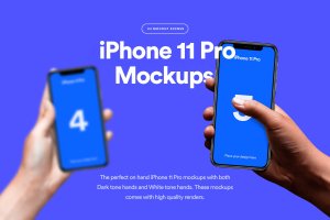 iPhone 11 Pro交互设计屏幕预览效果图样机 iPhone 11 Pro Mockup – Vol 03