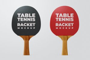 乒乓球拍品牌Logo定制设计样机模板 Ping Pong Racket Mock-Up Template