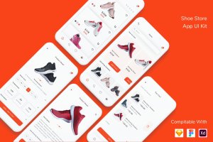 运动鞋商城APP应用UI设计套件 Shoe Store App UI Kit