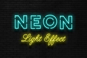 多彩霓虹灯PS图层样式 Neon Sign Photoshop Effect