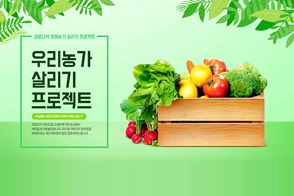 绿色有机蔬菜农产品推广计划海报设计素材