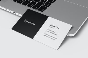 极简设计风格企业名片设计效果图样机模板v4 Minimalist Business Card Mockup V4
