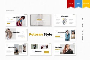 服装品牌PPT/Keynote/谷歌幻灯片三合一模板 Polosan Style | Powerpoint, Keynote, Googleslide