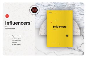 影响者商业品牌杂志手册设计模板 Influencers Bussines Brand Magazine Brochure
