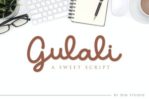 现代清新卡片封面手写字体素材 Gulali – Fun Display Script