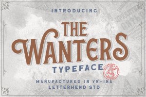 复古怀旧杂志封面衬线字体设计 The Wanters – Display Typeface