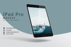 iPad Air平板电脑屏幕UI设计展示悬浮效果图样机v4 iPad Air Mockup V.4