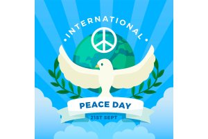 国际和平日主题手绘插画 International Peace Day