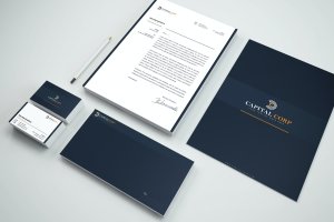 高端企业品牌VI设计办公文具套装 Branding Identity & Stationery Pack