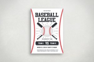 棒球运动宣传海报传单设计模板 Baseball Flyer
