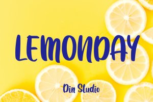 夏日清爽风杂志手写字体设计 Lemonday – Display Font