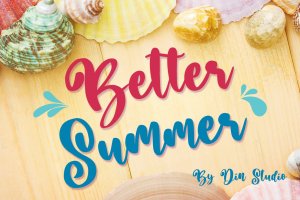独特趣味夏季清爽活力手写字体 Better Summer Script Font