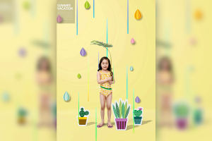 儿童主题夏季暑假活动宣传海报设计韩国素材