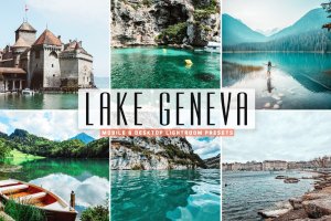 水绿色&棕色滤镜照片处理LR调色预设 Lake Geneva Mobile & Desktop Lightroom Presets