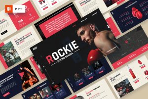 拳击＆武术格斗Powerpoint模板合集 ROCKIE – Boxing & Martial Art Powerpoint Template