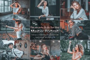 请冷风人物肖像动作Lightroom预设 Master Portrait Actions Presets (Mobile & Desktop)